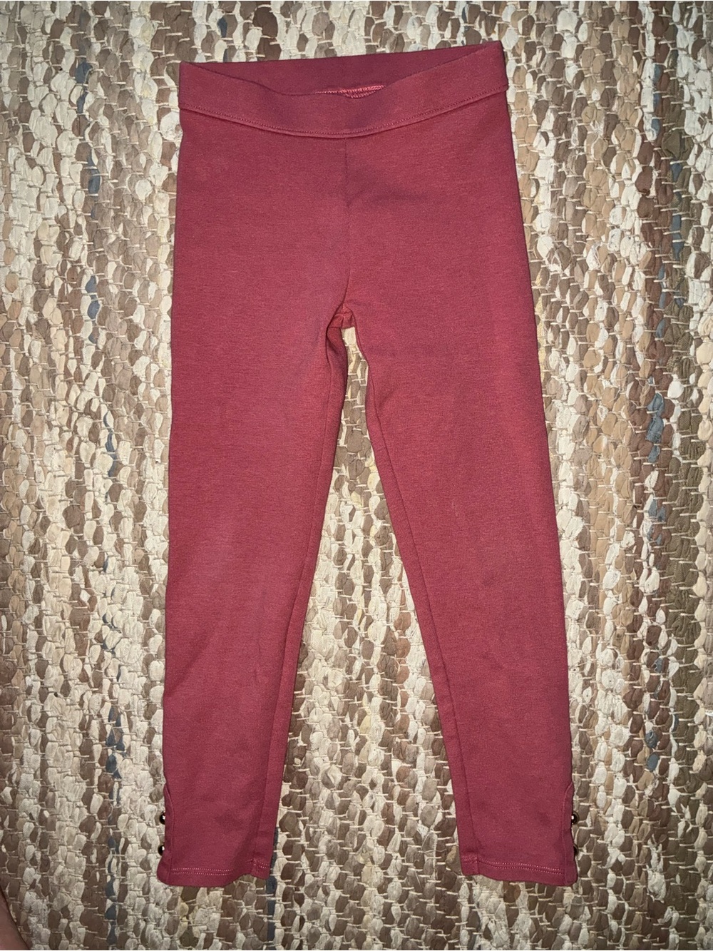 Janie and Jack Maroon Stretch Knit Leggings
